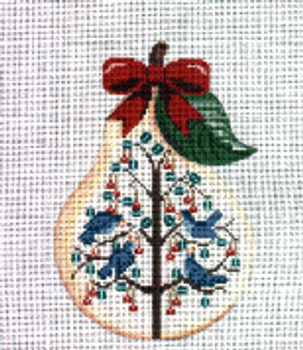 (PPD) PP376AD Four Calling Birds Pear 4 x 5.75 18 Mesh Painted Pony Designs
