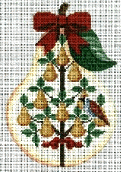 (PPD) PP376AA A partridge in a pear tree 4 x 5.75 18 Mesh Painted Pony Designs
