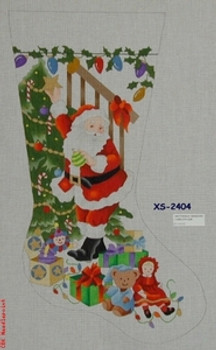 XS-2404 Santa with Tree/Lights II 18 Mesh 20" CBK Bettieray Designs