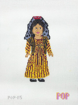 POP-115 JOSEFINA HOLIDAY DOLL 2.4" x 5.25" 18 Mesh POP NEEDLE ARTS
