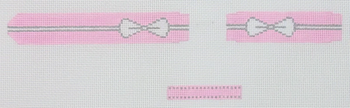 Watch Band Pink Bow - BW124 8" x 1" 18 Mesh BLUE WATERS NEEDLEPOINT