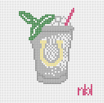 Mint Julep - BW2027NBL 4" Square on 13 Mesh Needlepoint by Laura