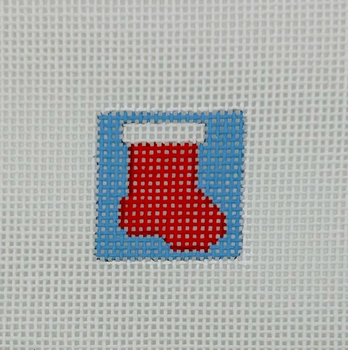 Christmas Stocking 1 Inch Square - BW511 18 Mesh Blue Waters Needlepoint