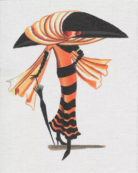 4853 Leigh Designs Daisy & Umbrella 11" x 14" 13 Mesh MadHatter-Lady