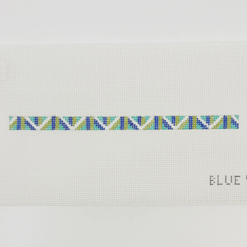 Skinny Cuff Blue-Green - BW139  1/2" x 6 3/4" on 18 Mesh Blue Waters Needlepoint