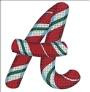 CCL-A Candy Cane Letter – A  2.75 x 3 18 Mesh Pepperberry Designs