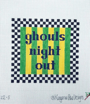 Halloween KPS22 5 Halloween Square-Ghouls Night Out 5 x 5 18 Mesh Kangaroo Paw Designs