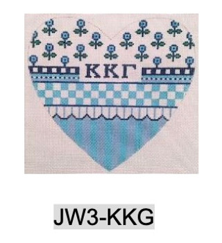 Sorority JW3 KKG 6" Ridiculous Heart-Kappa Kappa Gamma 18 Mesh Officially Licensed Kangaroo Paw Designs