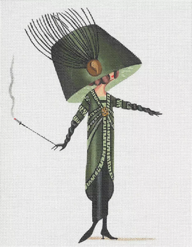4854 Leigh Designs Ivy & Cigarette Holder 11" x 14" 13 Mesh MadHatter-Lady