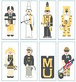 CO2051 U of Missouri Drum Major 1.5 x 3 18 Mesh Kathy Schenkel Designs