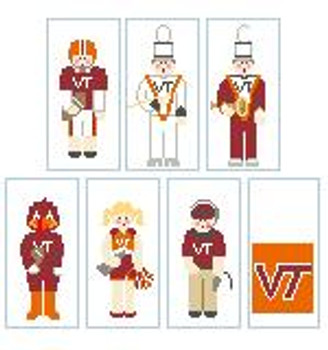 CO2145 Virginia Tech Coach 1.5 x 3 18 Mesh Kathy Schenkel Designs