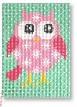 DK-EX 22 Pink Owl 13 Mesh 3.75 x 5" Designs by Karen