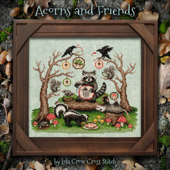 Acorns and Friends Lola Crow Cross Stitch Pre Order