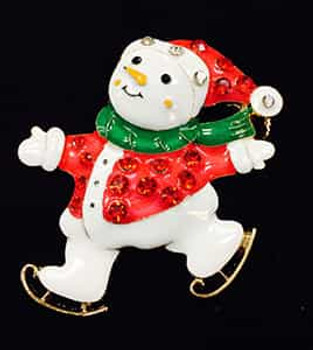 The Meredith Collection Snowman Skater Big Buddy Needle Minder