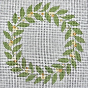 HO2451 WREATH IVORY BERRIES 7.5 x7.5 13 Mesh Raymond Crawford Designs