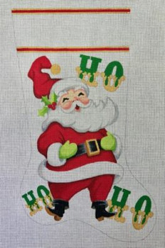 HO2550 LAUGHING SANTA STOCKING 22 inches long 13 Mesh Raymond Crawford Designs