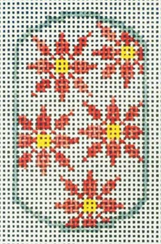 FSD-SL02 Poinsettia Sled Kit w/sled Mesh: 18 Design: 1 5/8" x 2 5/8" Finger Step Designs