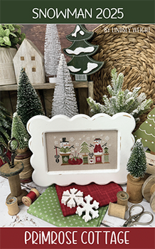 Snowman 2025 85 x 45 by Primrose Cottage Stitches 25-2503