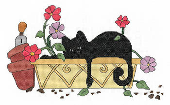 Catnap In The Garden 138w x 85h by Imaginating 25-2552