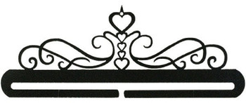 AM38002 5 Heart Scroll Bell Pull Ackfeld Manufacturing Metal; Charcoal; Includes one piece.12"