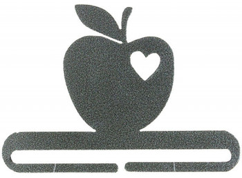 AM37682 I Luv Apples Bell Pull Ackfeld Manufacturing Metal; Charcoal; Includes one piece. 6"