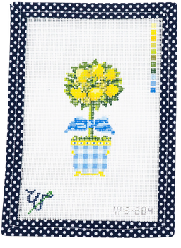 WS-284 Lemon Topiary 2" wide by 4" tall 18 Mesh WIPSTITCH Needleworks!