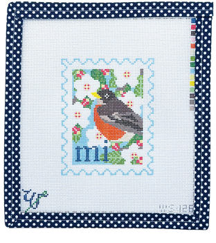 BIRD AND FLOWER STAMP WS-126 Michigan 3.5" wide by 4.25" tall 18 Mesh WIPSTITCH Needleworks! BIRD AND FLOWER STAMP WS-126 Michigan 3.5" wide by 4.25" tall 18 Mesh WIPSTITCH Needleworks!