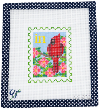 BIRD AND FLOWER STAMP WS-273 Indiana 3.5" wide by 4.25" tall 18 Mesh WIPSTITCH Needleworks! BIRD AND FLOWER STAMP WS-273 Indiana 3.5" wide by 4.25" tall 18 Mesh WIPSTITCH Needleworks!