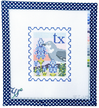 BIRD AND FLOWER STAMP WS-125 Texas 3.5" wide by 4.25" tall 18 Mesh WIPSTITCH Needleworks! BIRD AND FLOWER STAMP WS-125 Texas 3.5" wide by 4.25" tall 18 Mesh WIPSTITCH Needleworks!