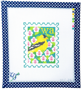 BIRD AND FLOWER STAMP WS-263 Washington 3.5" wide by 4.25" tall 18 Mesh WIPSTITCH Needleworks! BIRD AND FLOWER STAMP WS-263 Washington 3.5" wide by 4.25" tall 18 Mesh WIPSTITCH Needleworks!