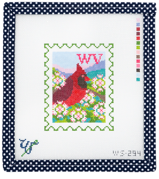 BIRD AND FLOWER STAMP WS-294 West Virginia 3.5" wide by 4.25" tall 18 Mesh WIPSTITCH Needleworks! BIRD AND FLOWER STAMP WS-294 West Virginia 3.5" wide by 4.25" tall 18 Mesh WIPSTITCH Needleworks!