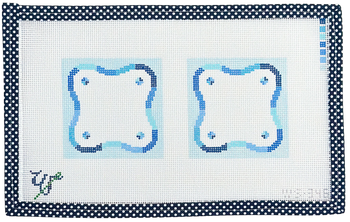 COASTER WS-346 Blue 13 Mesh SQUIGGLE SET OF 2 WIPSTITCH Needleworks!