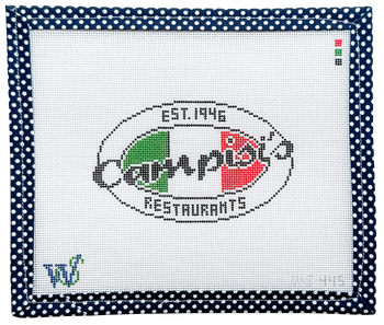 WS-445 Campisi’s 4.5" wide by 3" tall 18 Mesh TEXAS ICON WIPSTITCH Needleworks! WS-445 Campisi’s 4.5" wide by 3" tall 18 Mesh TEXAS ICON WIPSTITCH Needleworks!