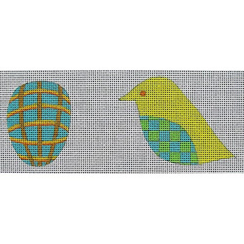 ZE507 Tweetie Bird & Plaid Egg w/ Ruth Schmuff SG 3″x 3.5″ish 18 Mesh Zecca
