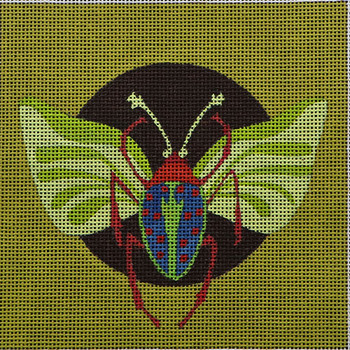 ZE906 Green Winged Beetle 5″ x 5″ 18 Mesh Zecca