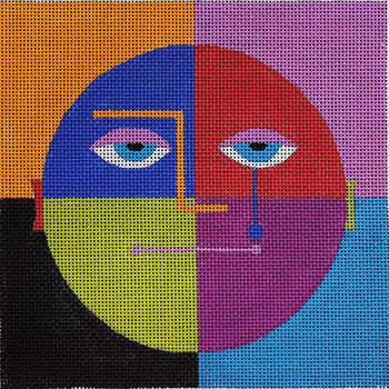 ZE787 Color Blocked Face 6″ square 18 Mesh Zecca ZE787 Color Blocked Face 6″ square 18 Mesh Zecca