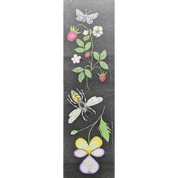 ZE784- II Botanical Panel II Black or Ecru 5″ x 18″ 18 Mesh Zecca ZE784- II Botanical Panel II Black or Ecru 5″ x 18″ 18 Mesh Zecca