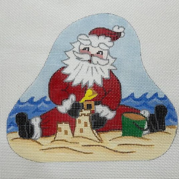 CA-SOV1 Cheryl Schaeffer And Annie Lee Designs 6 x 6 18 Mesh Santa at the Beach