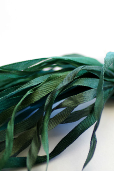 SR7 025 7mm Forest of Greens Silken Ribbon Thread Gatherer SR7 025 7mm Forest of Greens Silken Ribbon Thread Gatherer