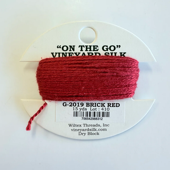 G-2019 Brick Red Vineyard Silk Classic On The Go 15 Yard Card