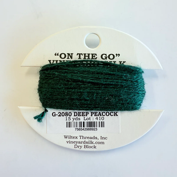 G-2080: Deep Peacock Vineyard Silk Classic On The Go 15 Yard Card