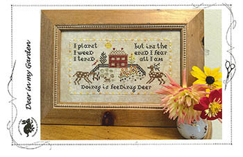 Deer In My Garden 160w x 90h by Running With Needles & Scissor 25-2837