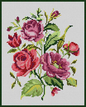 G-835 Roses 13 Mesh 8 x 10 Treglown Designs