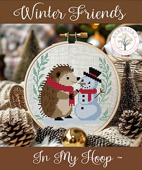 Winter Friends (Hedgehog & Snowman) 76w x 76h by Anabella's 26-1057