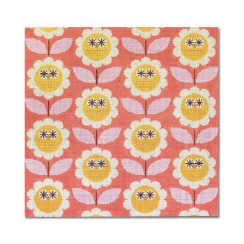 KR-PL 13 - 13 Owl Daisies 14” sq. 13 Mesh Kate Rhees