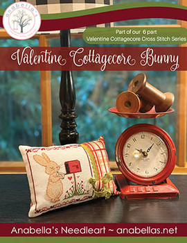 Valentine Cottagecore Bunny 72w x 72h by Anabella's 26-1146
