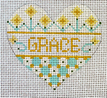 CH-859 Grace Heart 3 x 2 ¾ 18  Mesh CH Designs