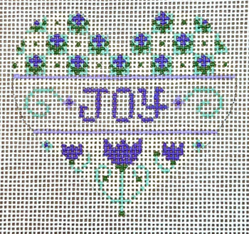CH-857 Joy Heart 3 x 2 ¾ 18  Mesh CH Designs