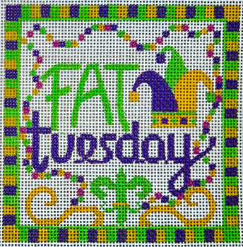 CH-1201 Fat Tuesday Square 4 x 4 18 Mesh CH Designs