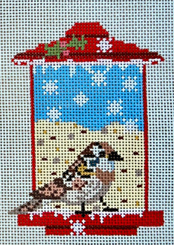 CH-1511 Bird Feeder - Wren 3 x 4  18 Mesh With Stitch Guide CH Designs